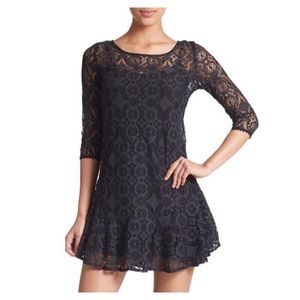 Free People Black Lace Dress